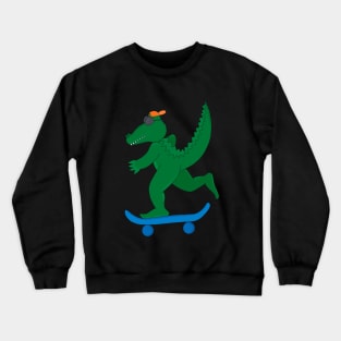 Skater Crocodile Crewneck Sweatshirt